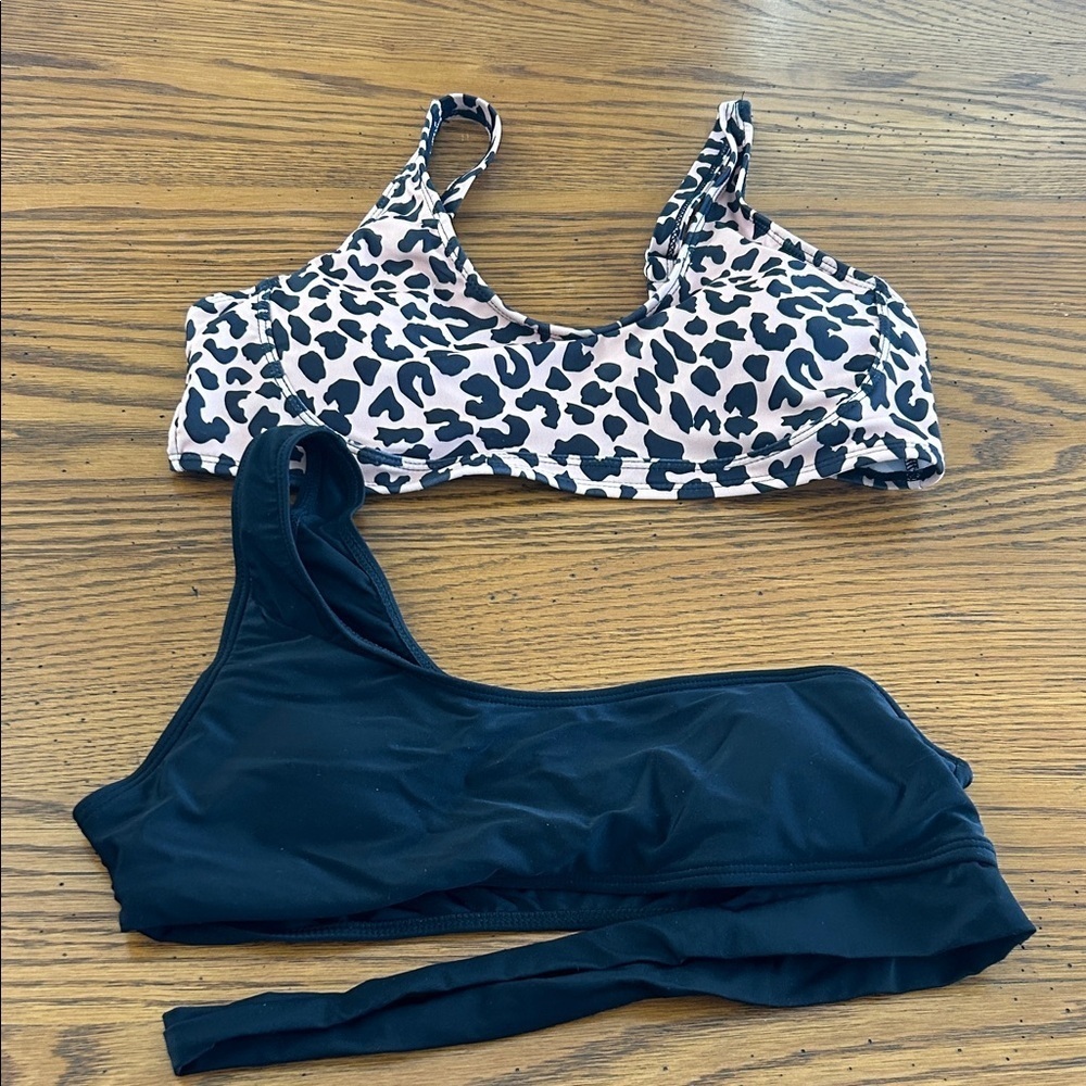 SHEIN Leopard and Black Bikini Set